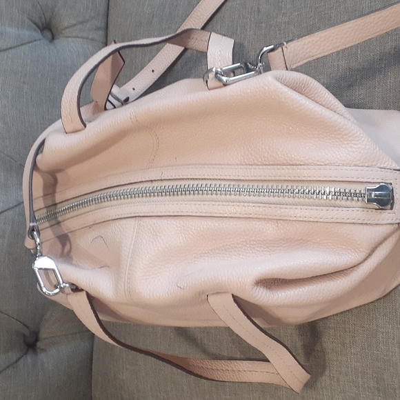 J.crew bristol  pebble pale pink  leather women's  satchel handbag - Picture 10 of 17